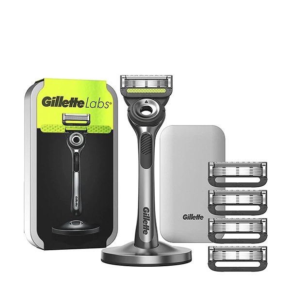 Бритва Gillette Labs with Exfoliating Bar Silver с дорожным футляром ЕС