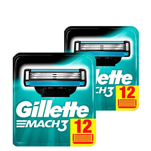 Сменные кассеты (лезвия) Gillette Mach3 New (24 шт.)