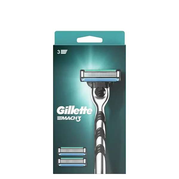 Бритва Gillette Mach3 для мужчин (3 сменные кассеты)