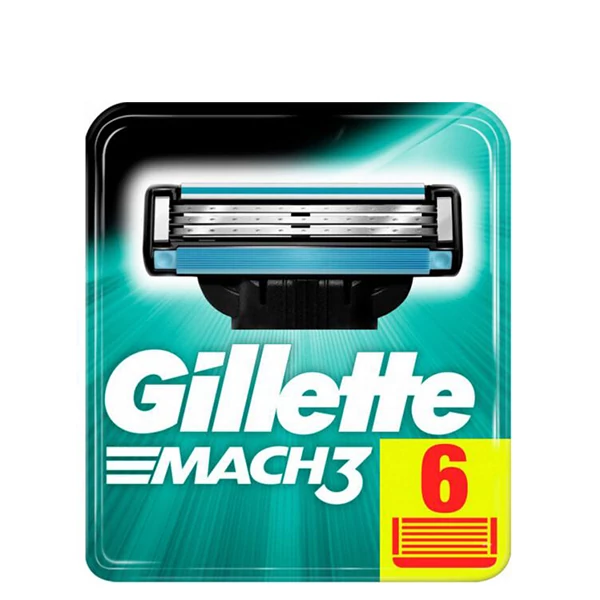 Сменные кассеты (лезвия) Gillette Mach3 New (6 шт.)