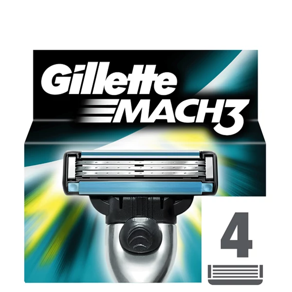 Сменные кассеты (лезвия) Gillette Mach3 4 шт.