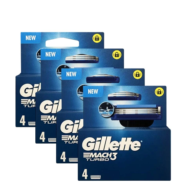 Сменные кассеты (лезвия) Gillette Mach3 Turbo New (16 шт.)