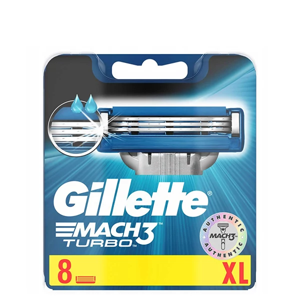 Сменные кассеты (лезвия) Gillette Mach3 Turbo New (8 шт.)