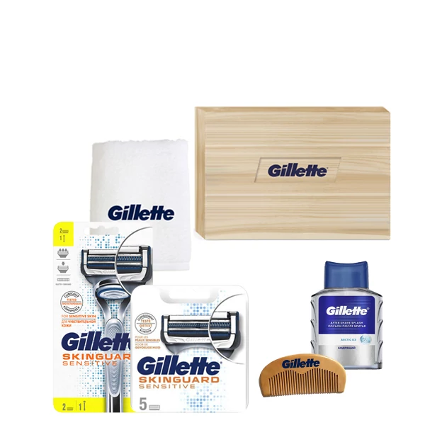 Набор Gillette Бритва Gillette SkinGuard Sensitive (7 сменных кассет) Limited Edition ЕС