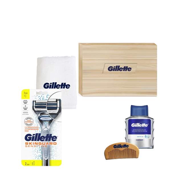 Набор Gillette Бритва Gillette SkinGuard Sensitive (2 сменные кассеты) Limited Edition