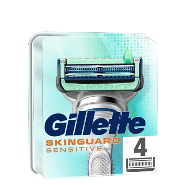Сменные кассеты (лезвия) Gillette Skinguard Sensitive ALOE VERA (4 шт.) ЕС