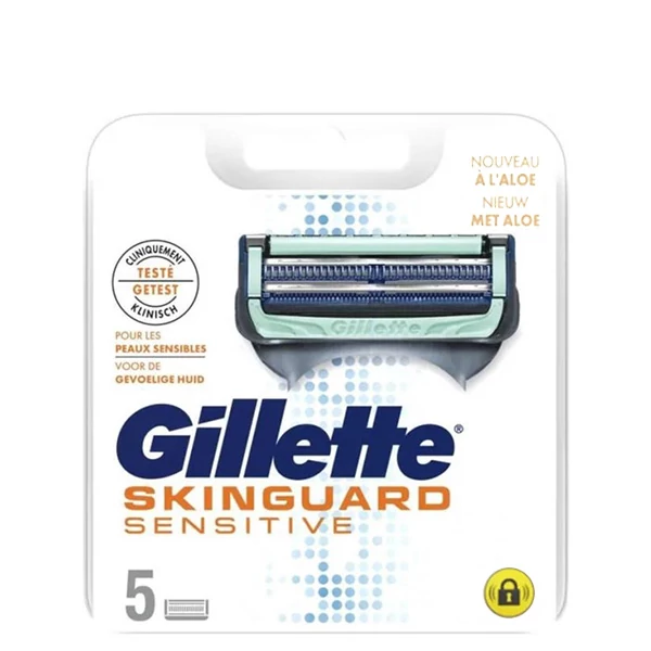 Сменные кассеты (лезвия) Gillette Skinguard Sensitive ALOE VERA (5 шт.)