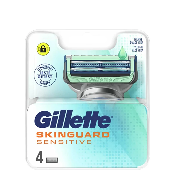 Сменные кассеты (лезвия) Gillette Skinguard Sensitive ALOE VERA (4 шт.)