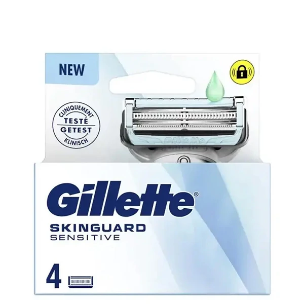 Сменные кассеты (лезвия) Gillette Skinguard Sensitive ALOE VERA (4 шт.)