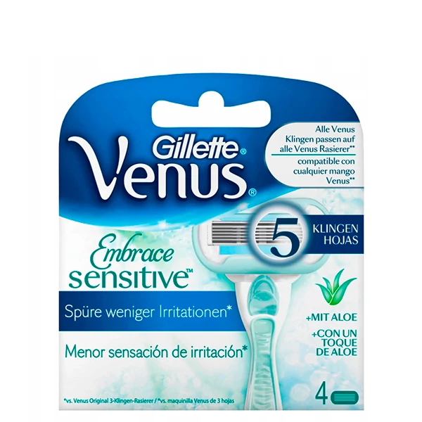 Сменные кассеты (лезвия) Gillette Venus Embrace Sensitive 4 шт.