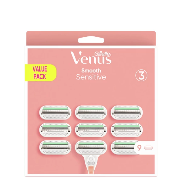 Сменные кассеты (лезвия) Gillette Venus Smooth Sensitive (9 шт.)