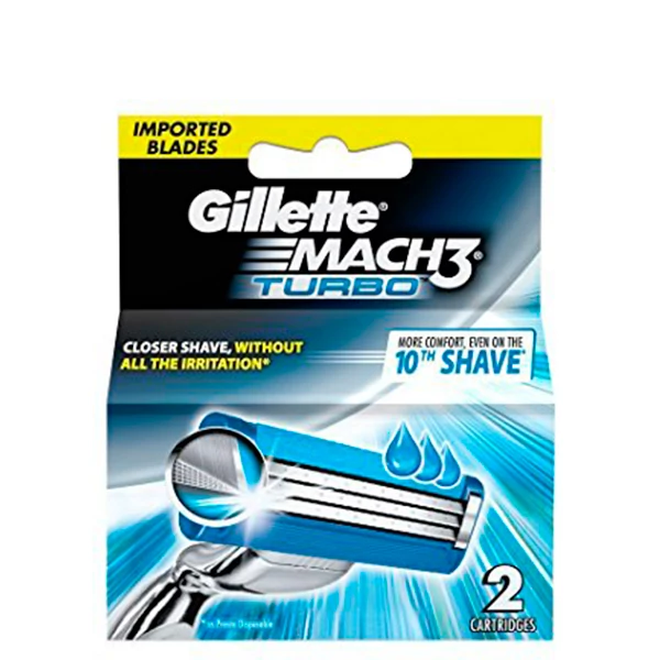 Сменные кассеты (лезвия) Gillette Mach3 Turbo 2 шт.