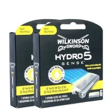 Wilkinson Sword (Schick) Hydro 5 Sense с ментолом лезвия (сменные кассеты) 12 шт.
