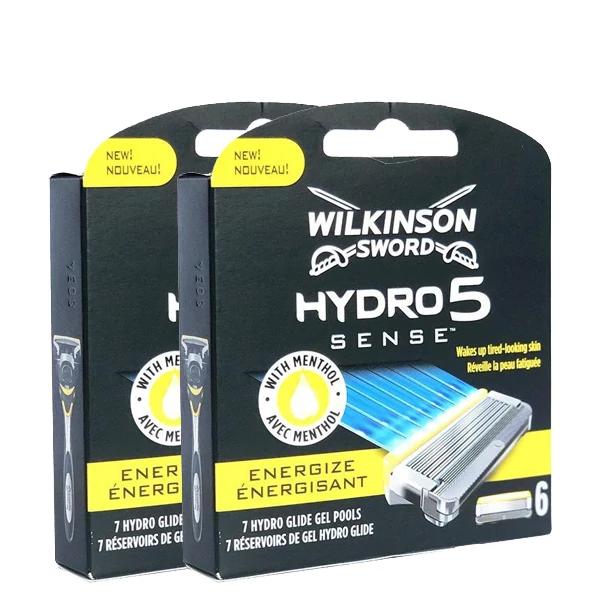 Wilkinson Sword (Schick) Hydro 5 Sense с ментолом лезвия (сменные кассеты) 12 шт.