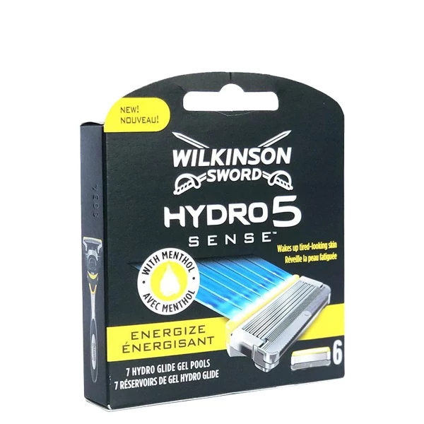 Wilkinson Sword (Schick) Hydro 5 Sense с ментолом лезвия (сменные кассеты) 6 шт.