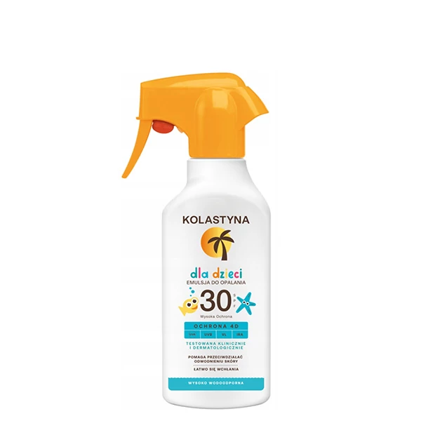Водостойкий солнцезащитный крем Kolastyna для детей SPF 30 спрей (200 мл.) ЕС