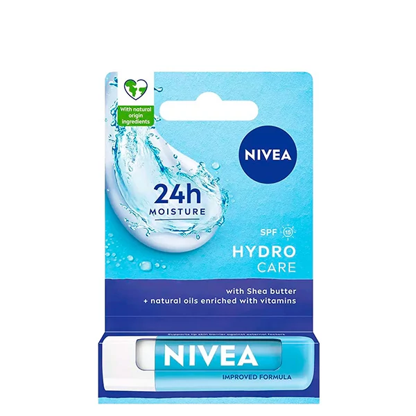 Увлажняющий бальзам для губ Nivea Hydro Care SPF15 24H (4,8 г.) ЕС