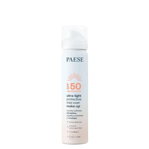 Спрей для лица Paese SPF 50 (75 мл.) Ультралегкий защитный этап макияжа ЕС
