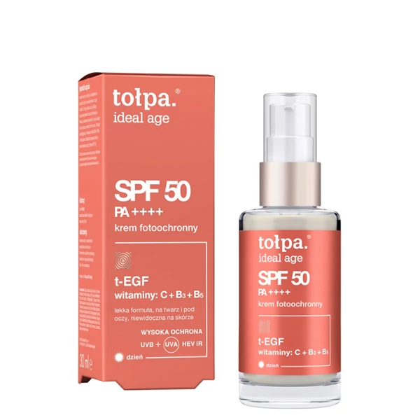 Крем для лица Tołpa Ideal Age SPF50 PA++++ с фотозащитным фильтром (30 мл.) ЕС