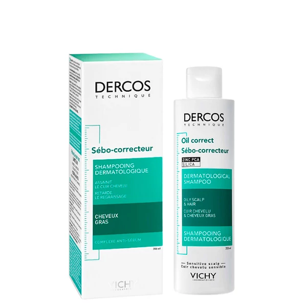 Дерматологический шампунь Vichy Dercos себорегулирующий для жирных волос (200 мл.) ЕС