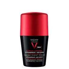 Шариковый антиперспирант Vichy Homme Clinical Control для мужчин против чрезмерного потоотделения и запаха 96H (50 мл.) ЕС