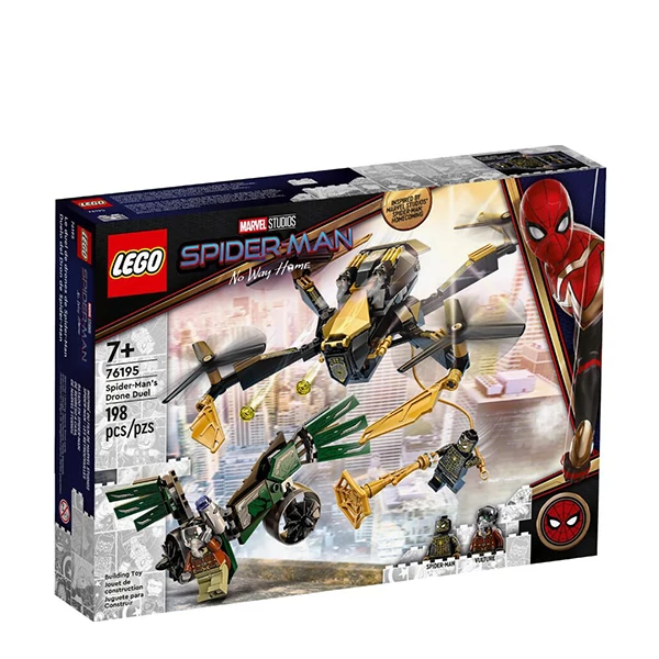 Блочный конструктор LEGO Дуэль дронов Человека-паука (76195) ЕС