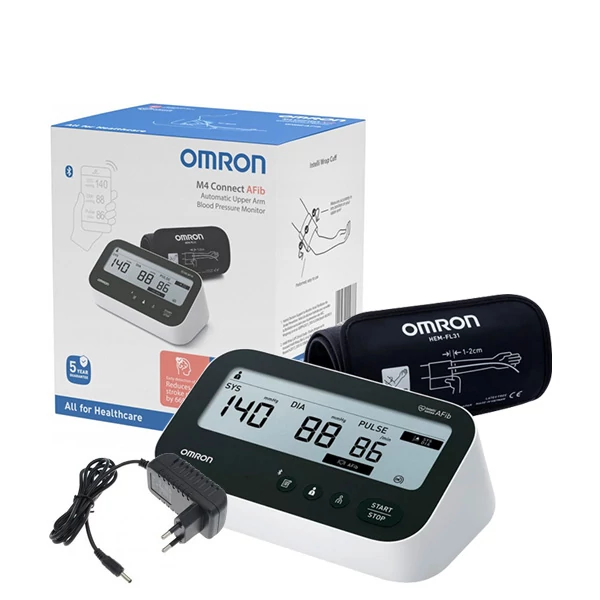 Тонометр Omron M4 Connect Afib (HEM-7196T1-FLE) Автоматический с адаптером ЕС