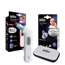Термометр Braun THERMOSCAN 3 IRT 3030 Ушной с футляром + 40 крышек