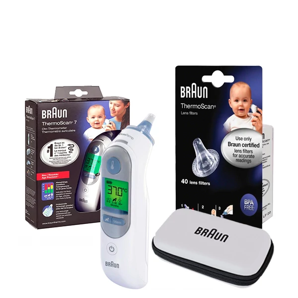 Термометр Braun THERMOSCAN 7 IRT 6520 Ушной с футляром + 40 крышек ЕС