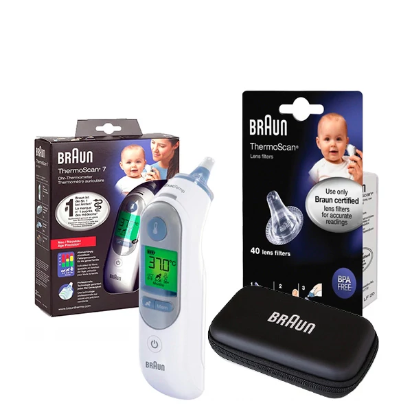 Термометр Braun THERMOSCAN 7 IRT 6520 Ушной с футляром + 40 крышек ЕС