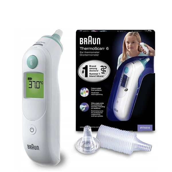 Термометр Braun ThermoScan 6 IRT6515 Ушной +21 крышка ЕС