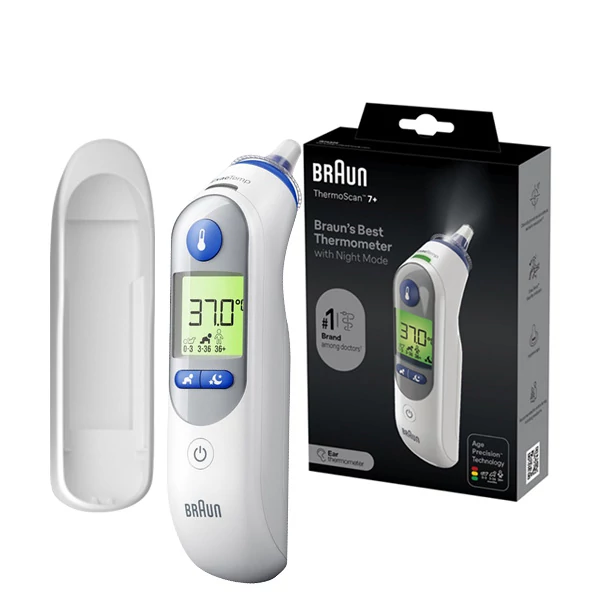 Термометр Braun ThermoScan 7+IRT6525 с системой AGE Precision ушной (IRT6525NOE) ЕС