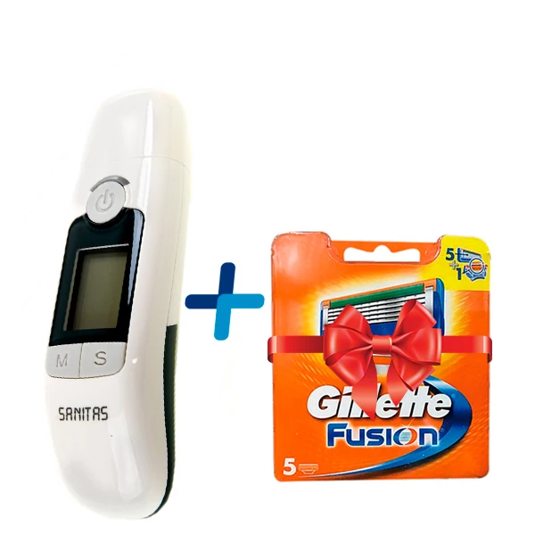 Термометр Sanitas SFT 77 Бесконтактный + Кассеты Gillette Fusion 5 в подарок!