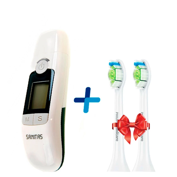 Термометр Sanitas SFT 77 Бесконтактный + Насадки Philips Sonicare HX6062/07 DiamondClean в подарок ЕС