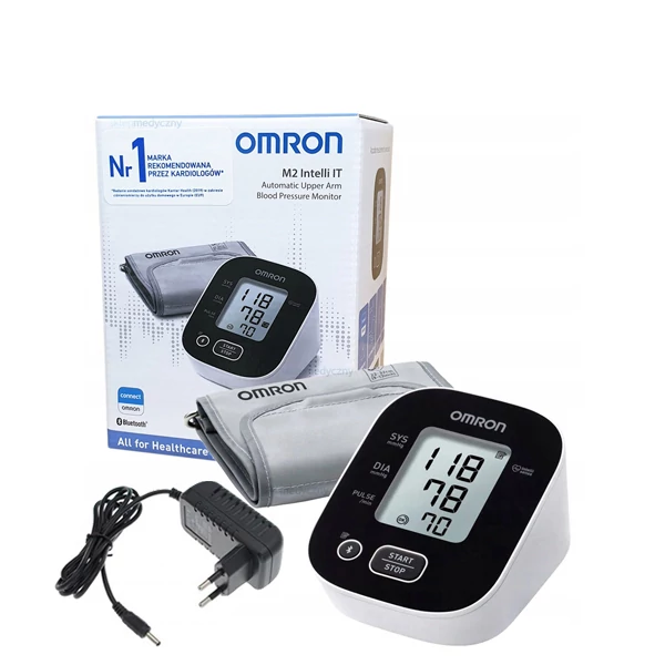 Тонометр Omron M2 Intelli IT (HEM-7143T1-EBK) Автоматический с адаптером ЕС
