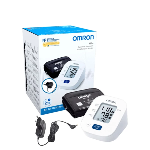 Тонометр Omron M2 Plus (HEM-7146-E) Автоматический + адаптер ЕС