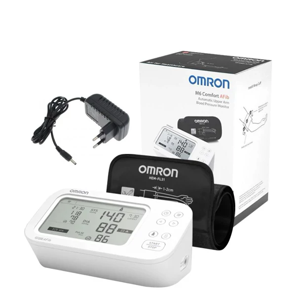 Тонометр Omron M6 Comfort AFIB (HEM-7380-E) автоматический + адаптер ЕС