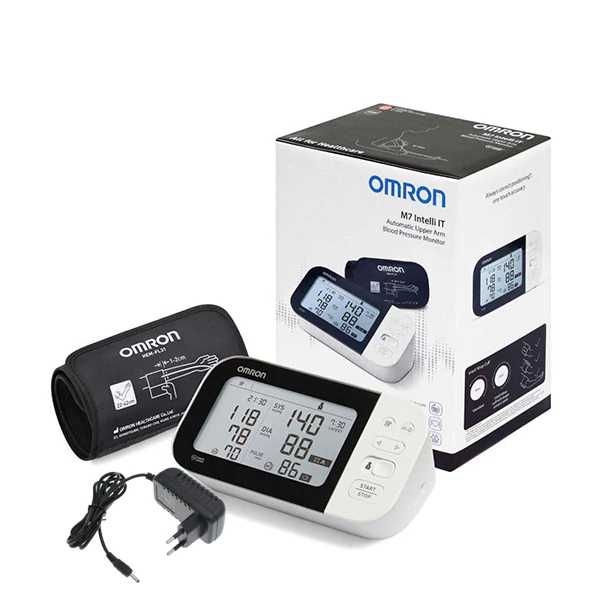 Тонометр Omron M7 Intelli IT (HEM-7361T-EBK) Bluetooth + адаптер ЕС
