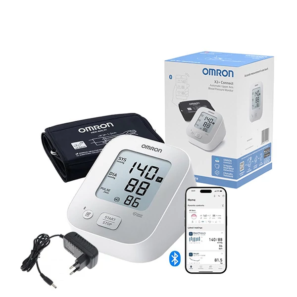 Тонометр Omron X2+ Connect Автоматический + адаптер ЕС