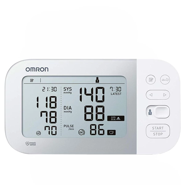 Тонометр Omron X7 Smart с Bluetooth и манжетой Intelli Wrap на плече + адаптер ЕС