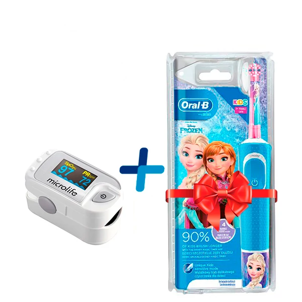 Импульсный пульсоксиметр MICROLIFE OXY 300 + Детская зубная щетка Oral-B D100 Kids &quot;Холодное сердце&quot; ЕС