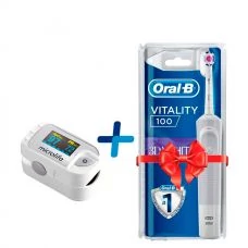 Импульсный пульсоксиметр MICROLIFE OXY 300 + Зубная щетка Oral-B Vitality D100 PRO 3D White ЕС