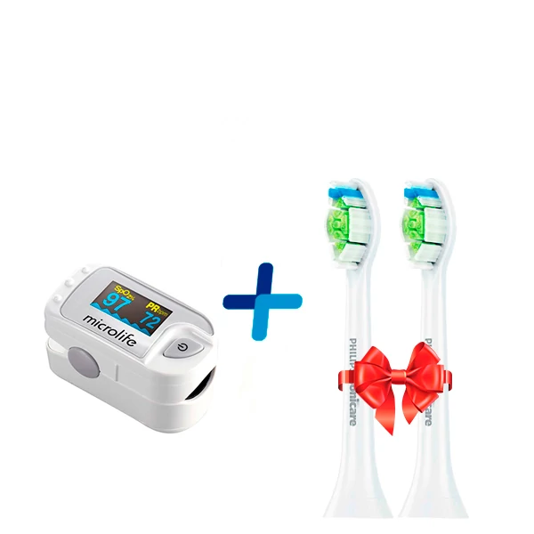 Импульсный пульсоксиметр MICROLIFE OXY 300 + Насадки Philips Sonicare HX6062/07 DiamondClean в подарок ЕС