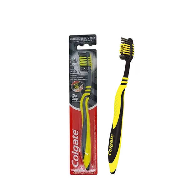 Зубная щетка Colgate Zig Zag Charcoal средней жесткости ЕС