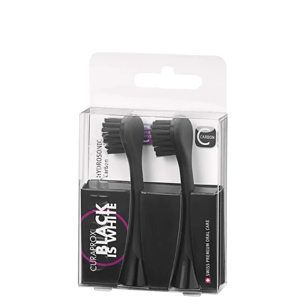 Насадки Curaprox Hydrosonic Carbon Black is White  2 шт. ЕС