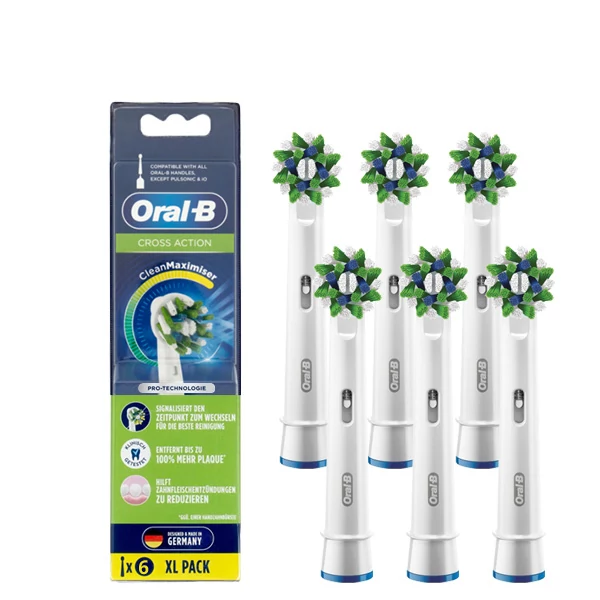 Насадки Oral-B EB50RB Cross Action CleanMaximiser (6 шт.) на зубную щетку