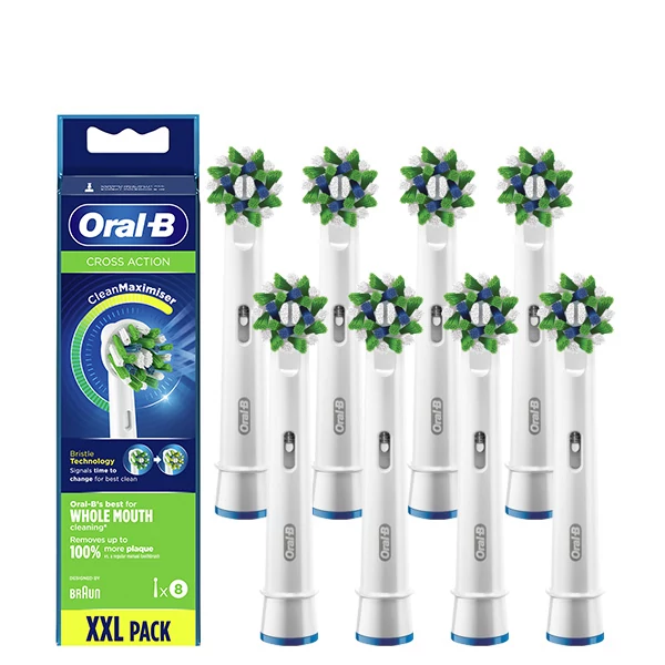 Насадки Oral-B EB50RB Cross Action CleanMaximiser (8 шт.) на зубную щетку