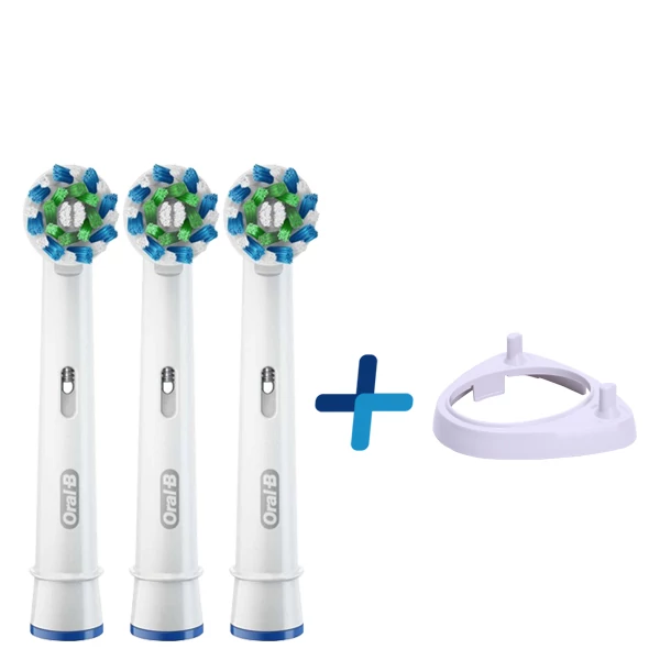 Антибактериальные насадки Oral-B EB50AB Cross Action (3 шт) + подставка ЕС