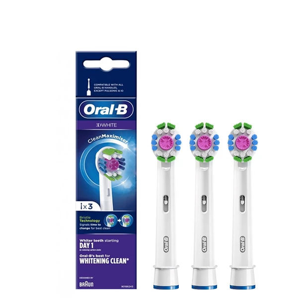 Насадки Oral-B EB18pRB 3D White Luxe CleanMaximiser (3 шт.) на зубную щетку