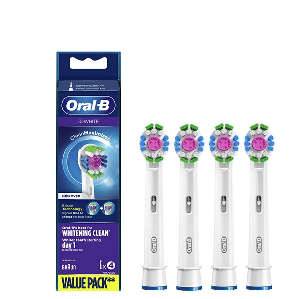 Насадки Oral-B EB18pRB 3D White Luxe CleanMaximiser (4 шт.) на зубную щетку ЕС